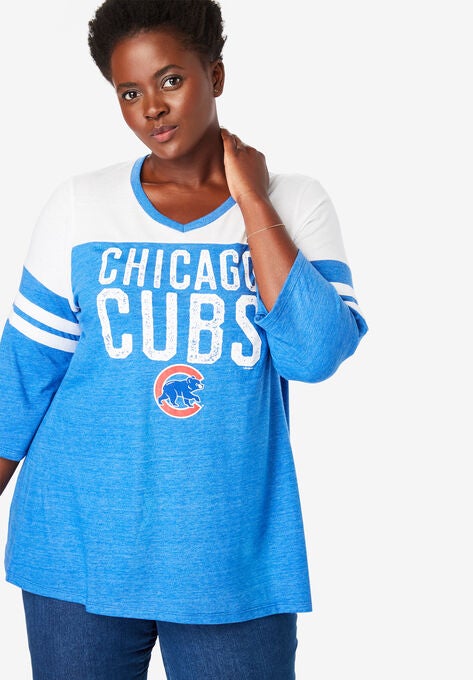 MLB Team Striped Raglan Tee, CUBS, hi-res image number null