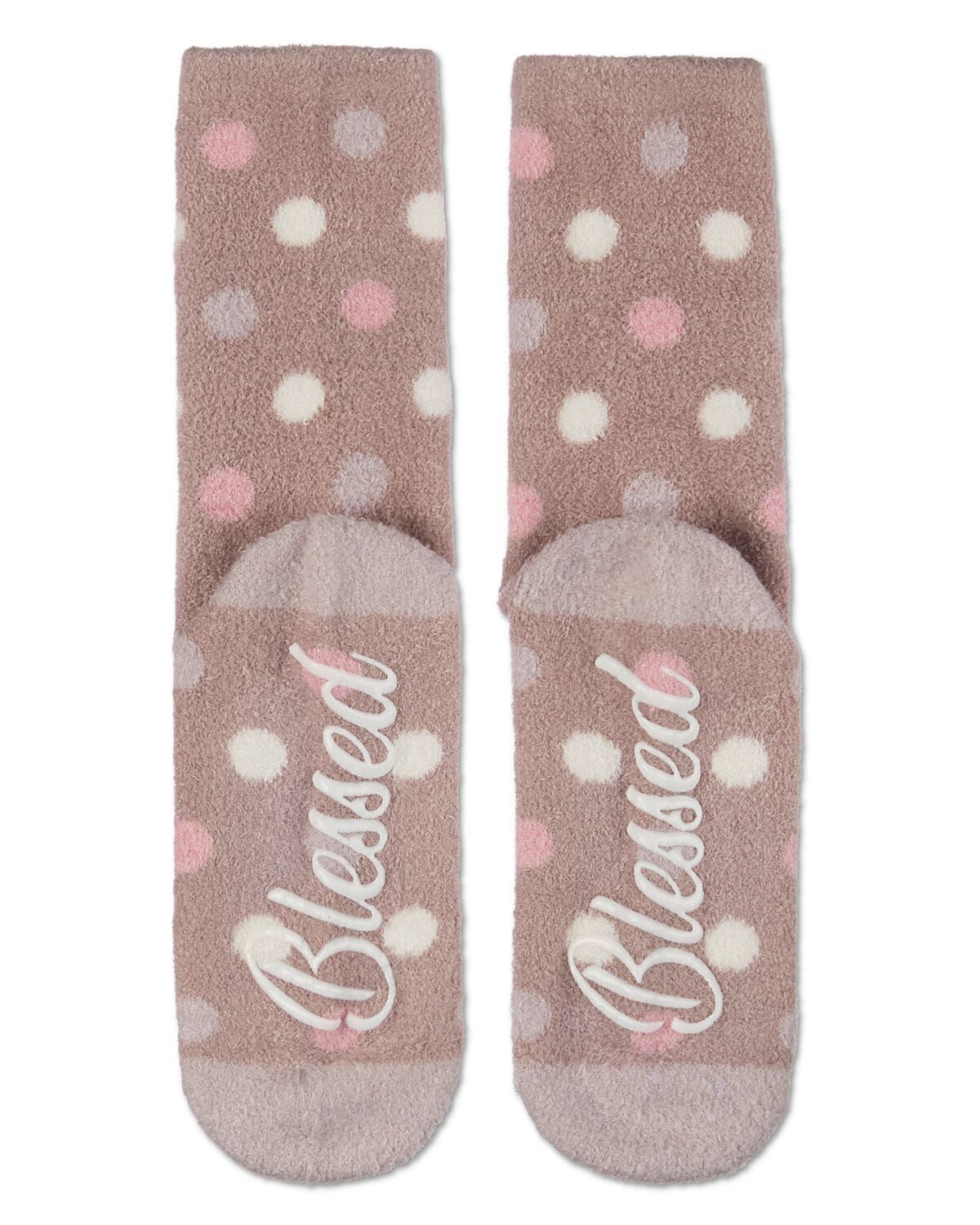 Women&#39;s Blessed Aloe Infused Crew Socks, MAUVE, alternate image number 3