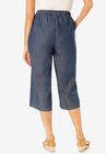 Drawstring Denim Capri, , on-hover image number null