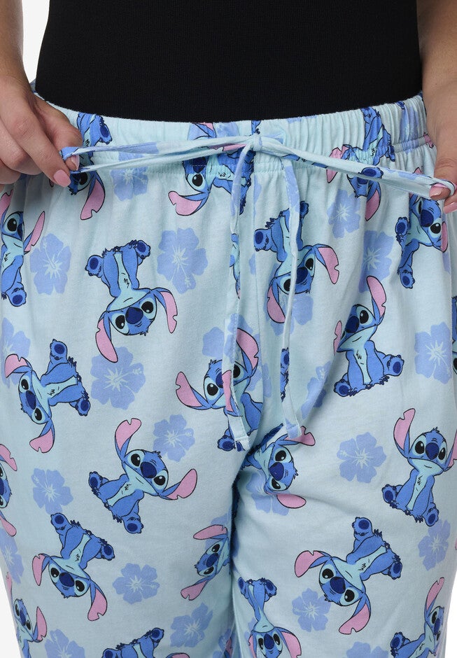 Stitch Floral Cotton Lounge Pajama Pants Lounge Pants, , alternate image number 3
