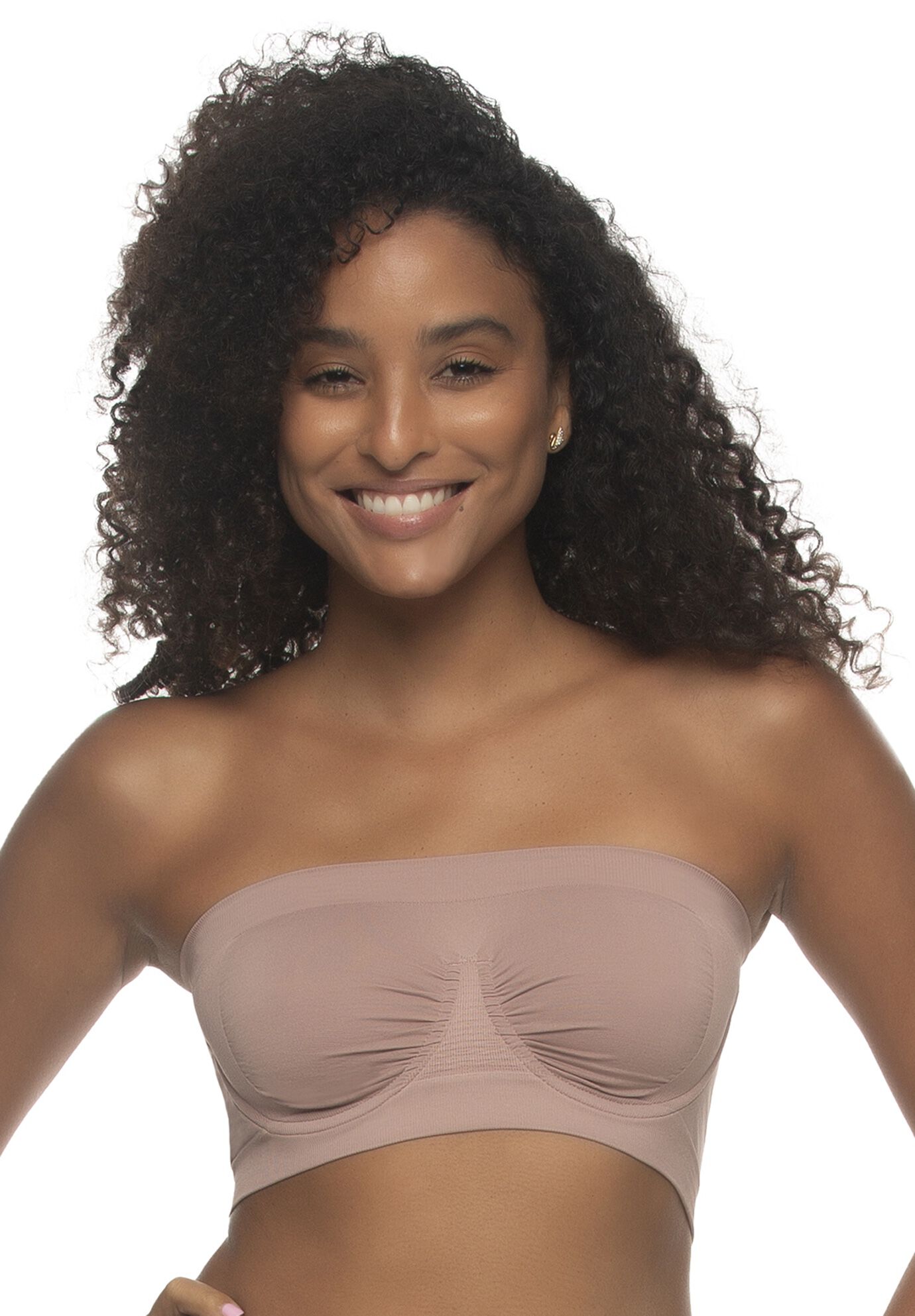 Body Smooth Seamless Underwire Bandeau Bra Bandeau Bra, ROSE TAN, hi-res image number 0