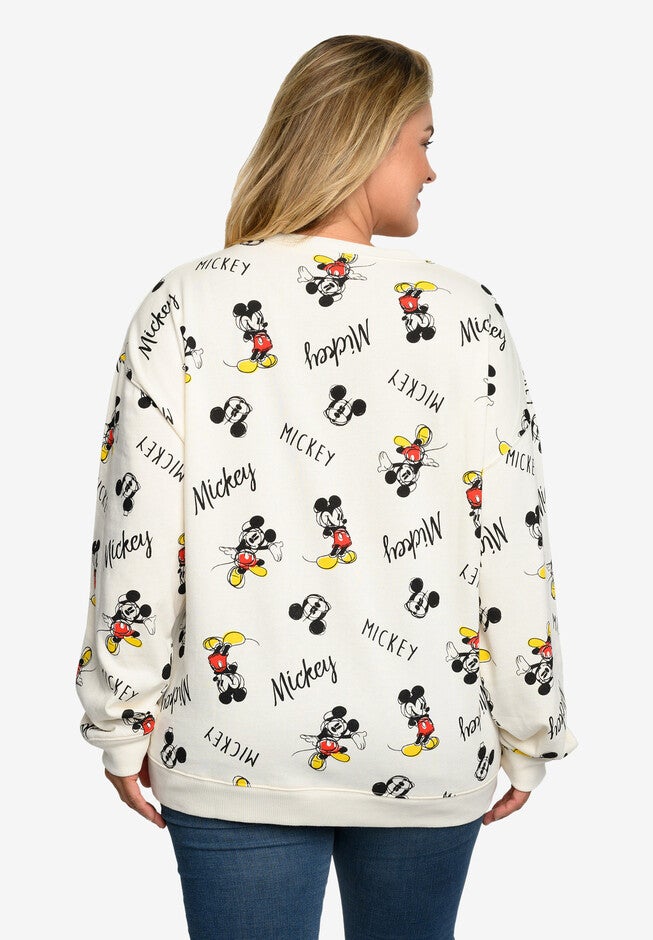 Mickey Mouse All-Over Print Fleece Long Sleeve Sweatshirt, , alternate image number 3