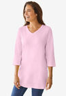 Perfect Three-Quarter Sleeve V-Neck Tunic, , hi-res image number null