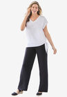 Pull-On Elastic Waist Soft Pants, , alternate image number null