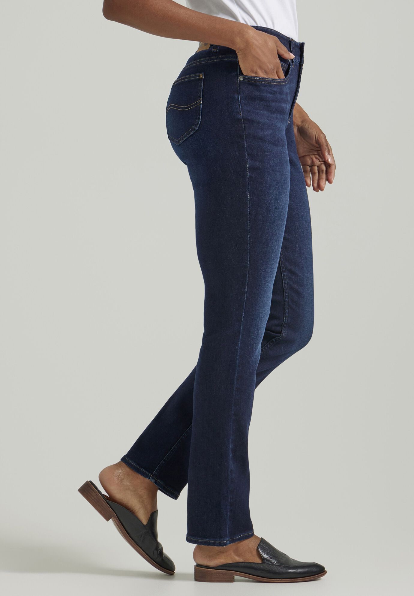 Ultra Lux Comfort With Flex Motion Stright Leg Jean Jean, , alternate image number 2