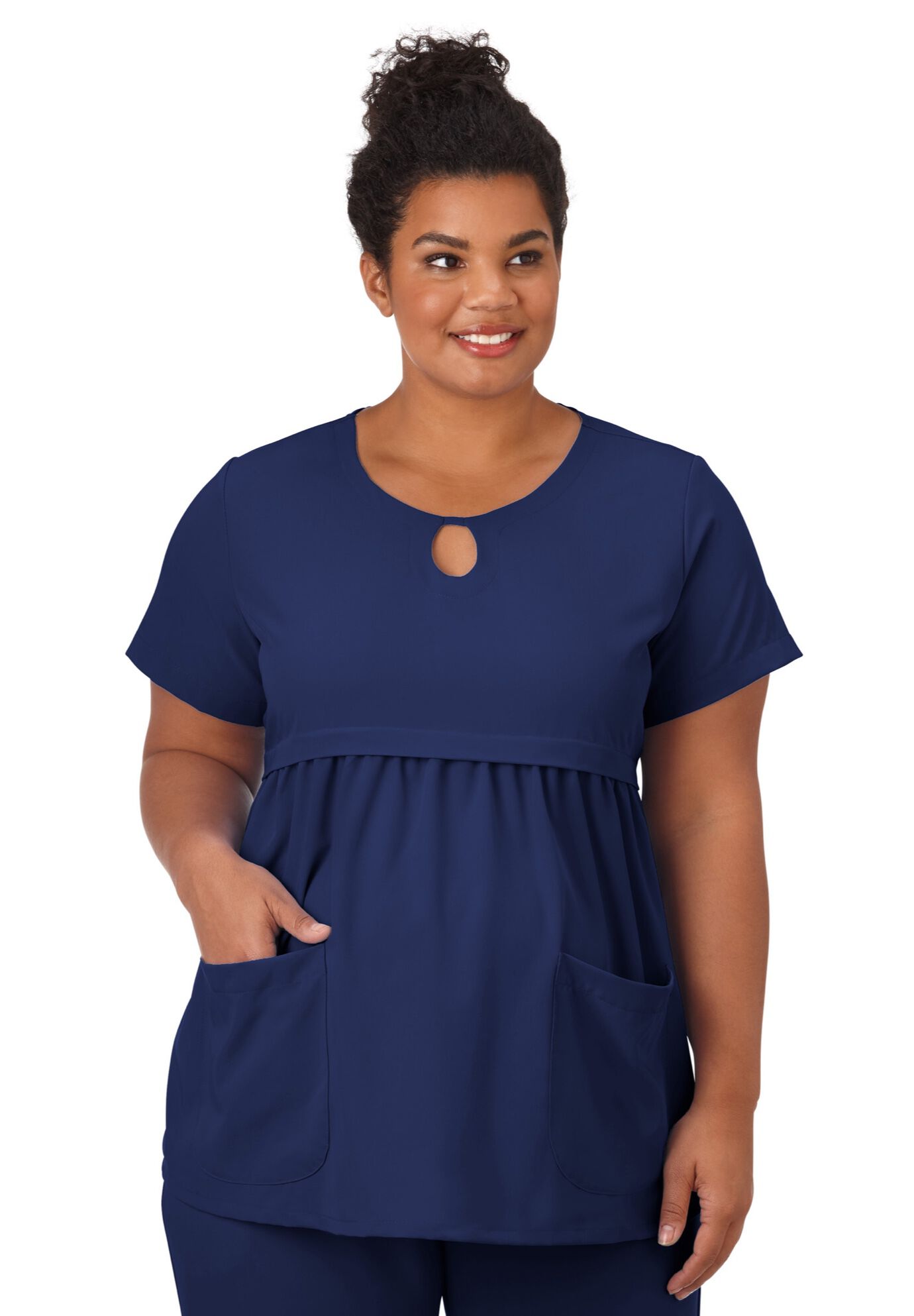 Jockey Scrubs Women&#39;s Empire Waist Maternity Top, NEW NAVY, hi-res image number 0