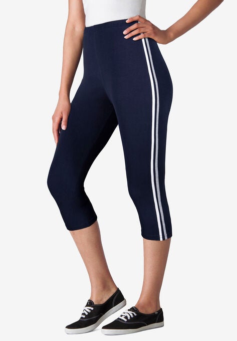 Side-Stripe Capri, NAVY SIDE STRIPE, hi-res image number null