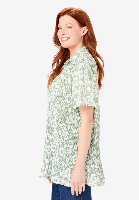 Blouse In Crinkle Georgette, , alternate image number null