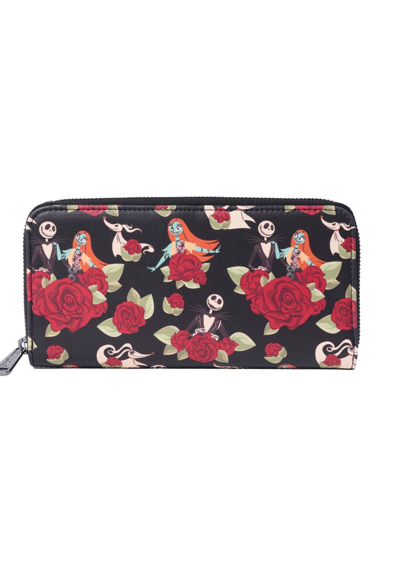 Loungefly x The Nightmare Before Christmas Jack Skellington Floral Zip Wallet, BLACK, on-hover image number 1