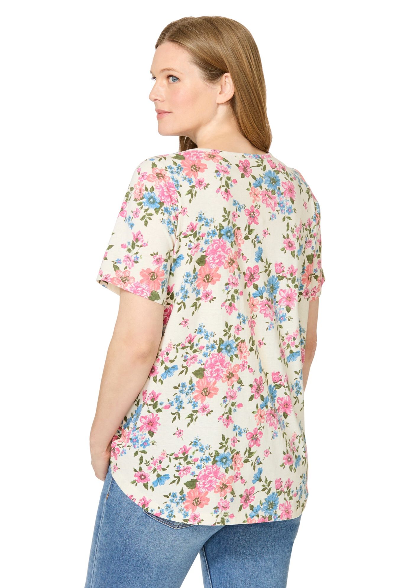Criss Cross Tee, IVORY GARDEN, alternate image number 3