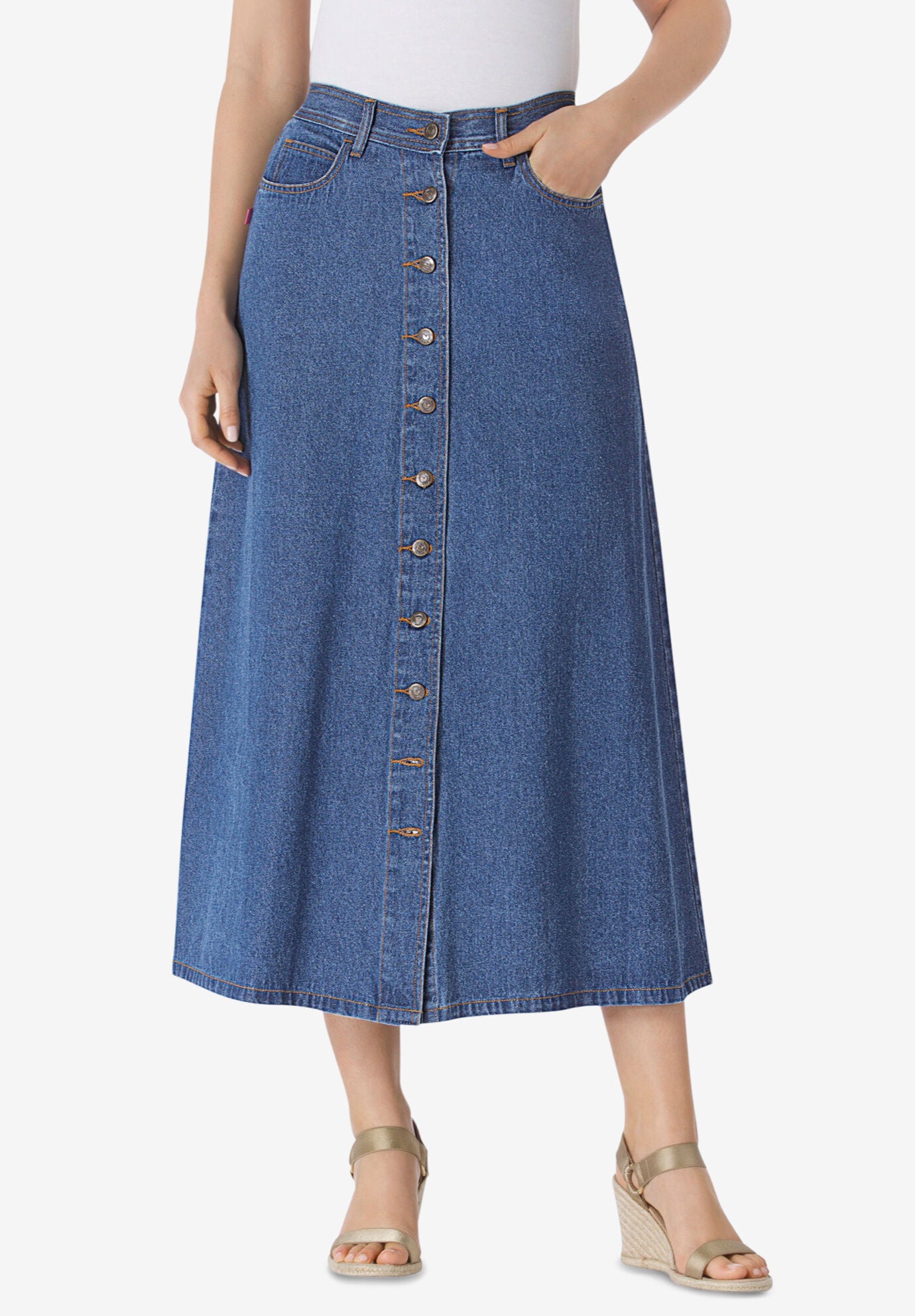 plus size denim dresses and skirts