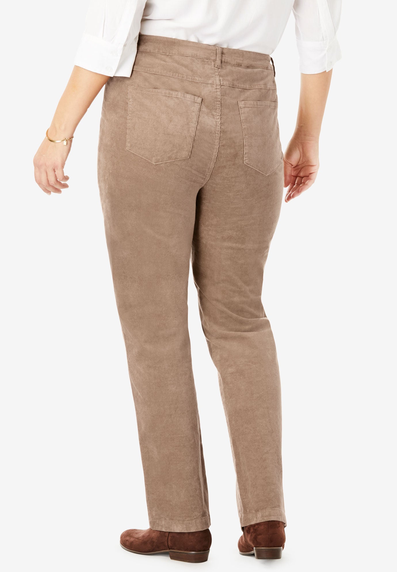 Corduroy Straight Leg Jeans, FRENCH BLUE, on-hover image number 1