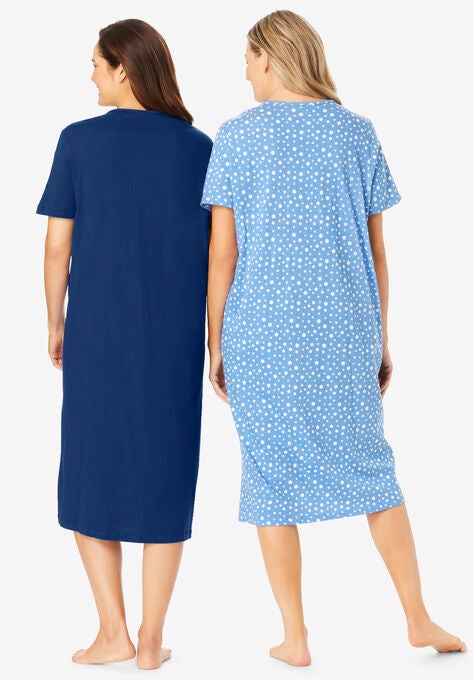 2-Pack Long Sleepshirts , , on-hover image number null