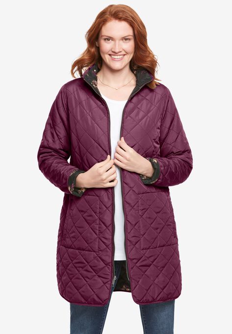 Reversible Quilted Barn Jacket, , alternate image number null