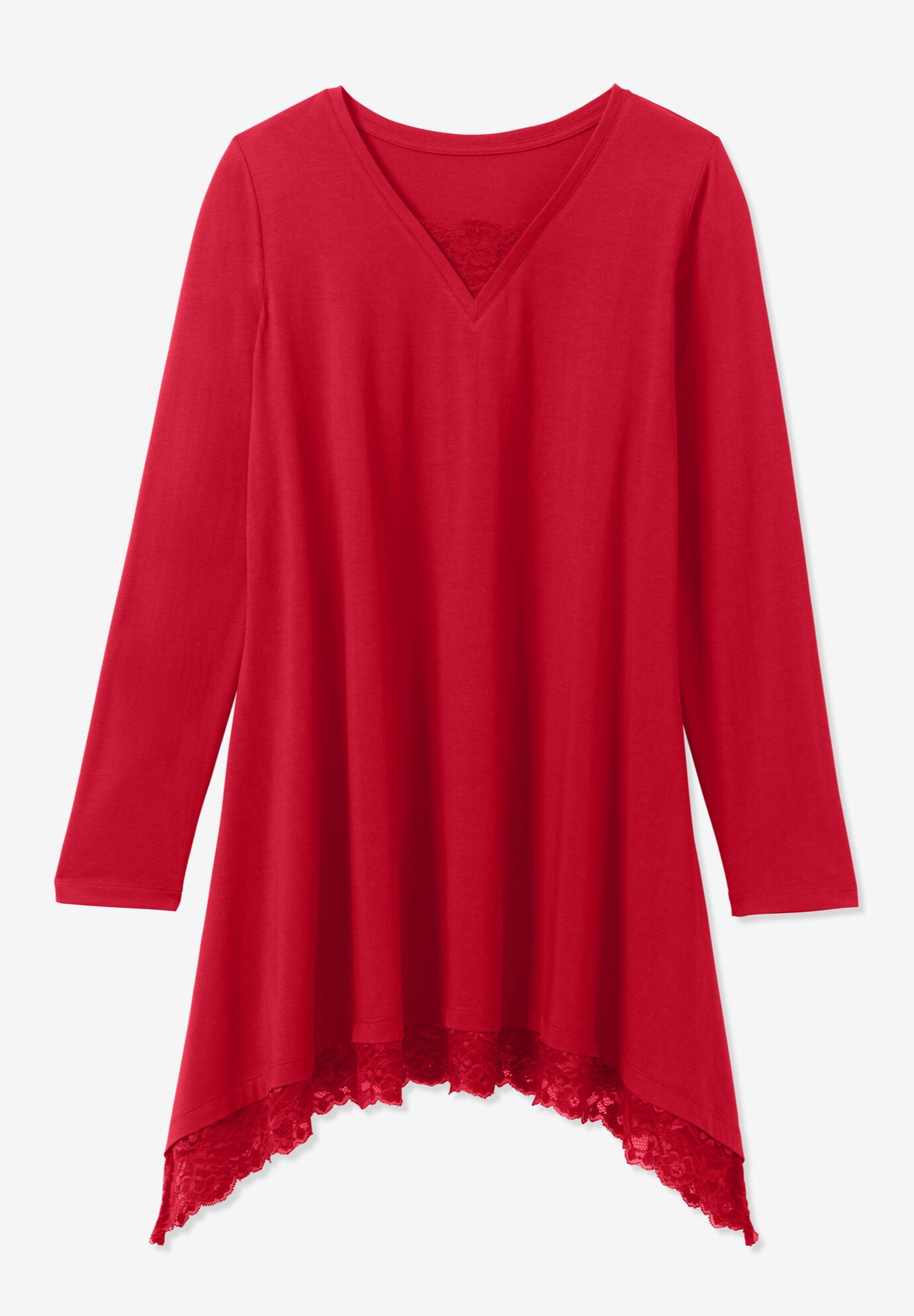 Sharkbite Lace Trim Tunic, , alternate image number 1