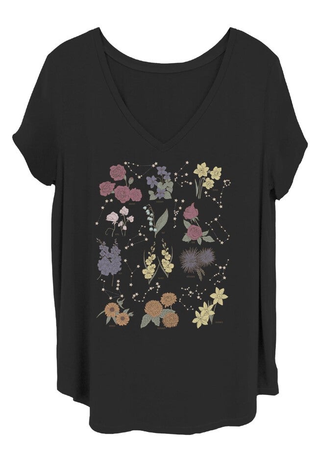 Zodiac Floral, BLACK, hi-res image number null