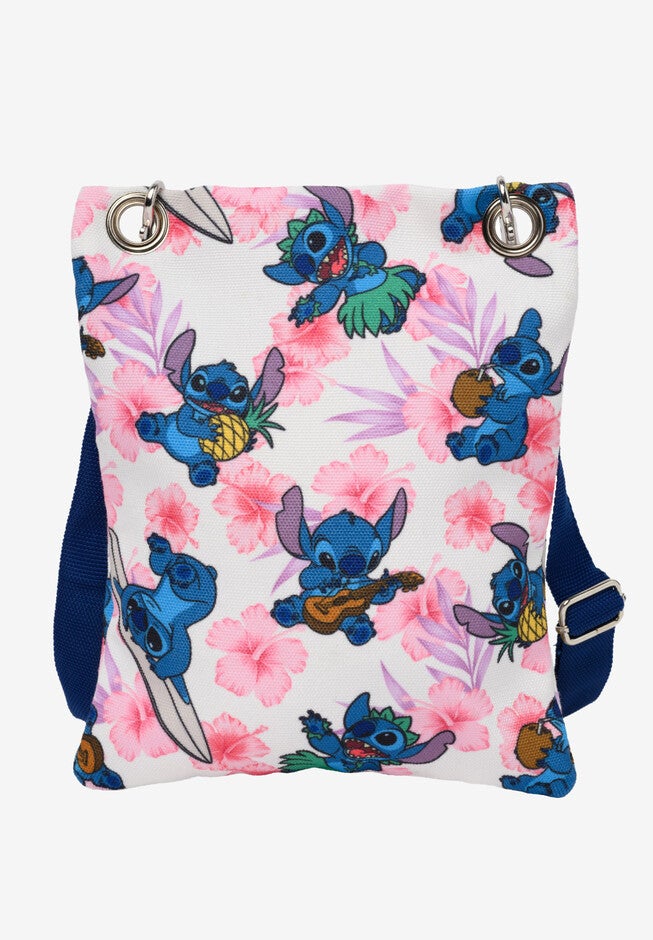 Stitch Passport Bag Travel Crossbody Purse Pink White, , alternate image number 3