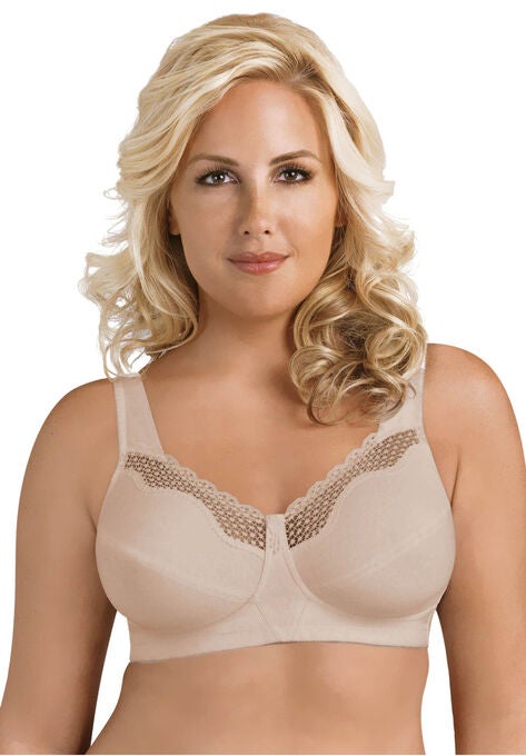 Fully® Cotton Soft Cup Lace Bra, DAMASK, hi-res image number null