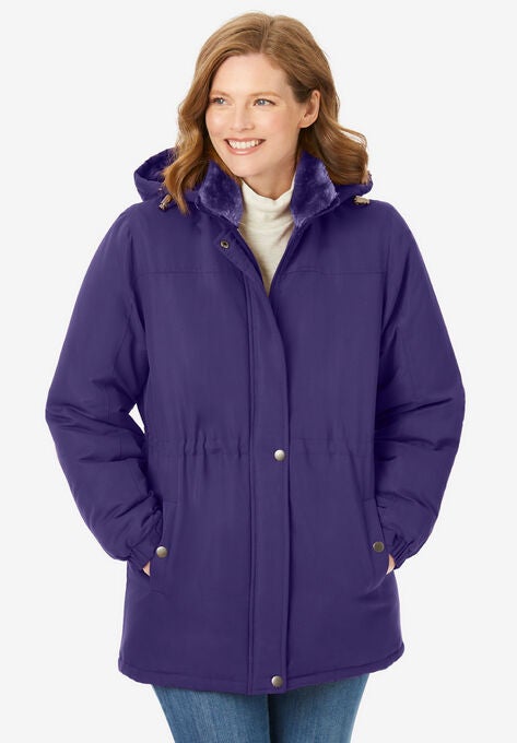 Water-Resistant Parka, PURPLE, hi-res image number null