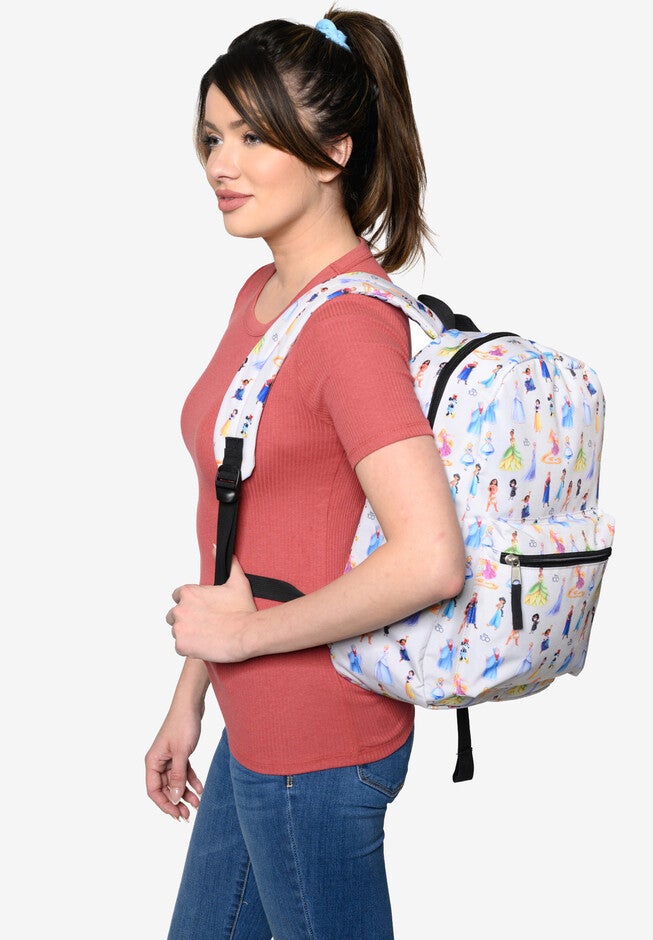 Disney 100 Years Celebration Characters All-Over Print 16 inches Deluxe Nylon Backpack, , alternate image number null