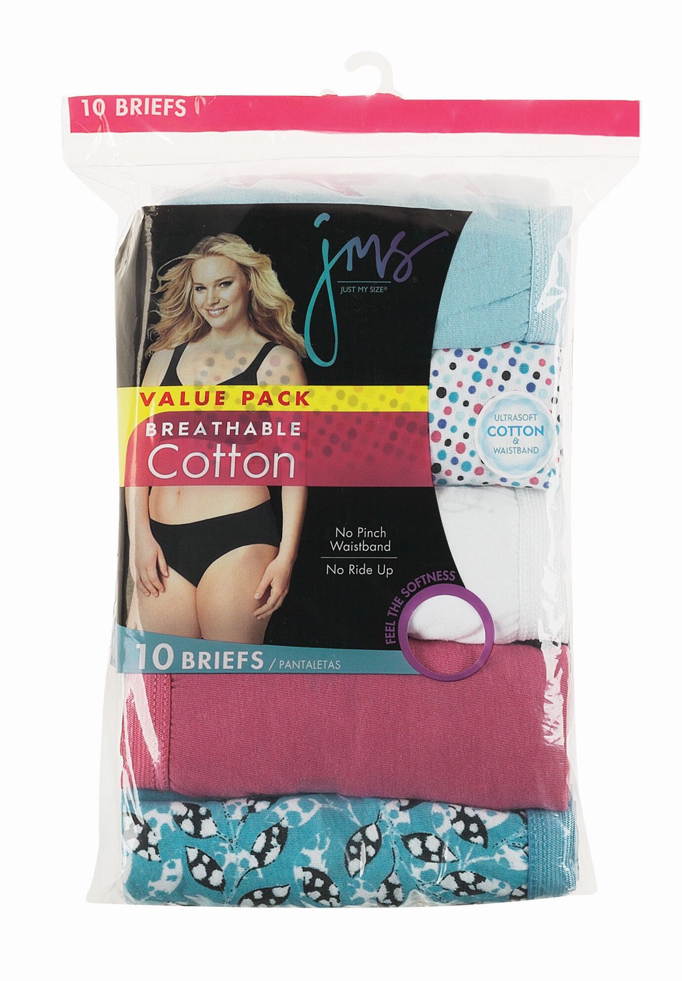 Women'S Cotton Brief, Assorted Underwear, 10 Pack, , alternate image number 4