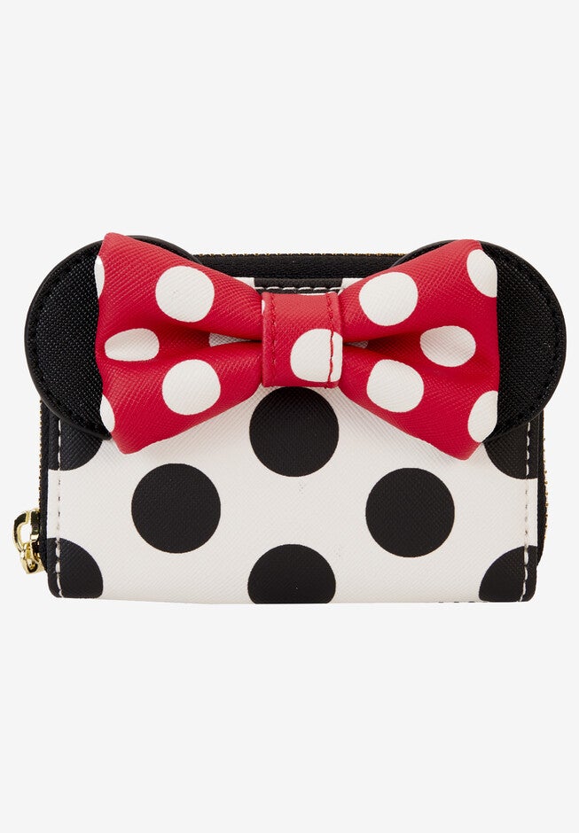 Loungefly X Disney Minnie Mouse Zip Around Accordion Wallet, WHITE, hi-res image number 0