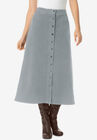 Corduroy skirt, GUNMETAL, hi-res image number null
