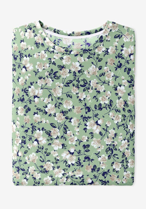 Perfect Printed Short-Sleeve Crewneck Tee, , alternate image number null