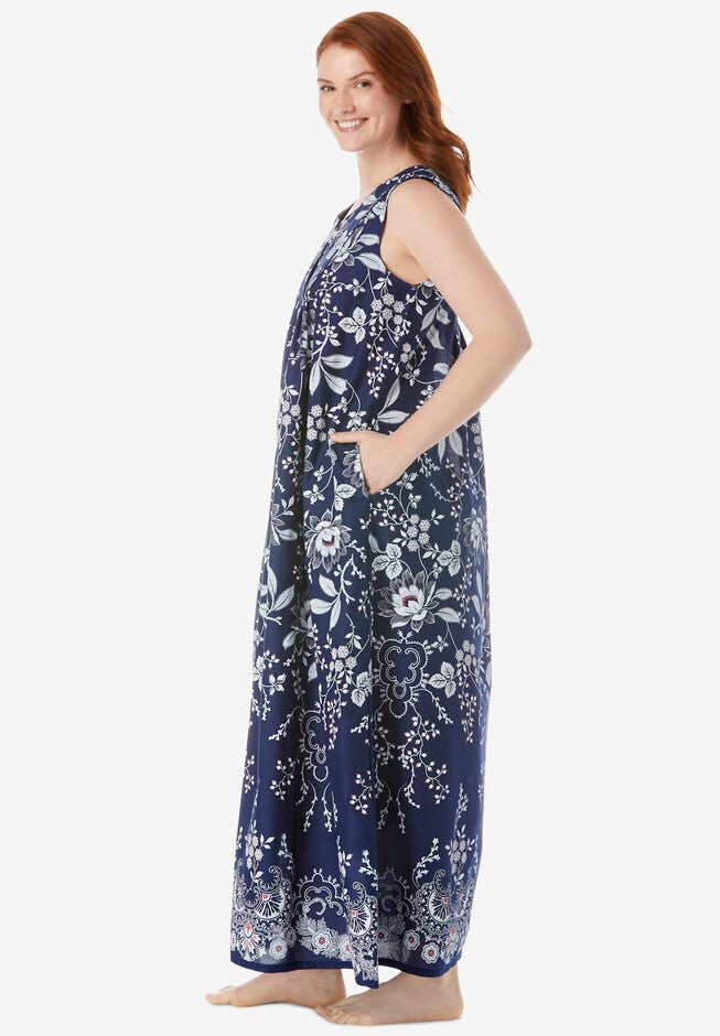 Sleeveless Bib Long Lounger, , alternate image number 2