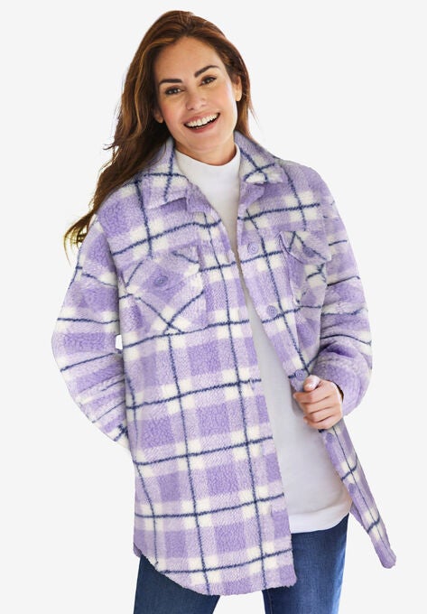 Berber Jacket, SOFT IRIS PLAID, hi-res image number null