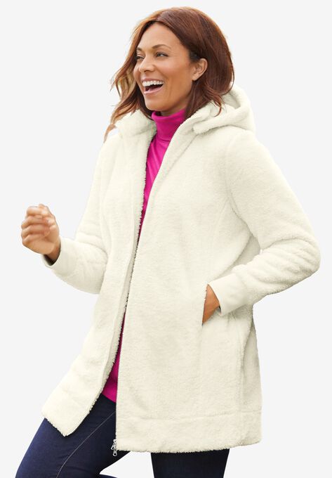 Fleece Hooded Jacket, , alternate image number null