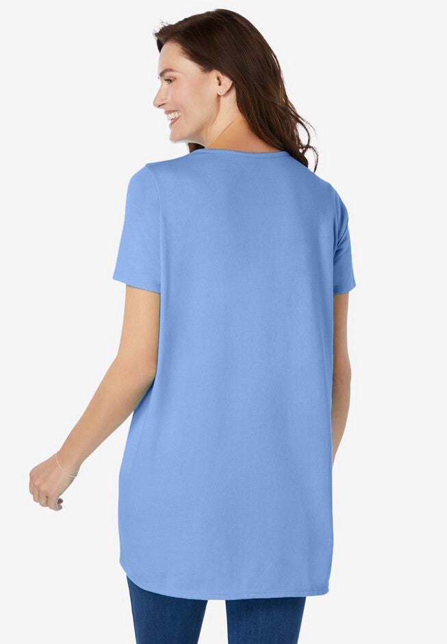 Embroidered V-Neck Tunic, , on-hover image number 1