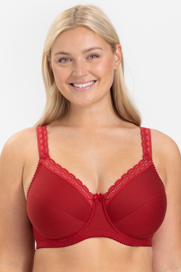Cotton Comfort bra, ENGLISH RED, hi-res image number 0