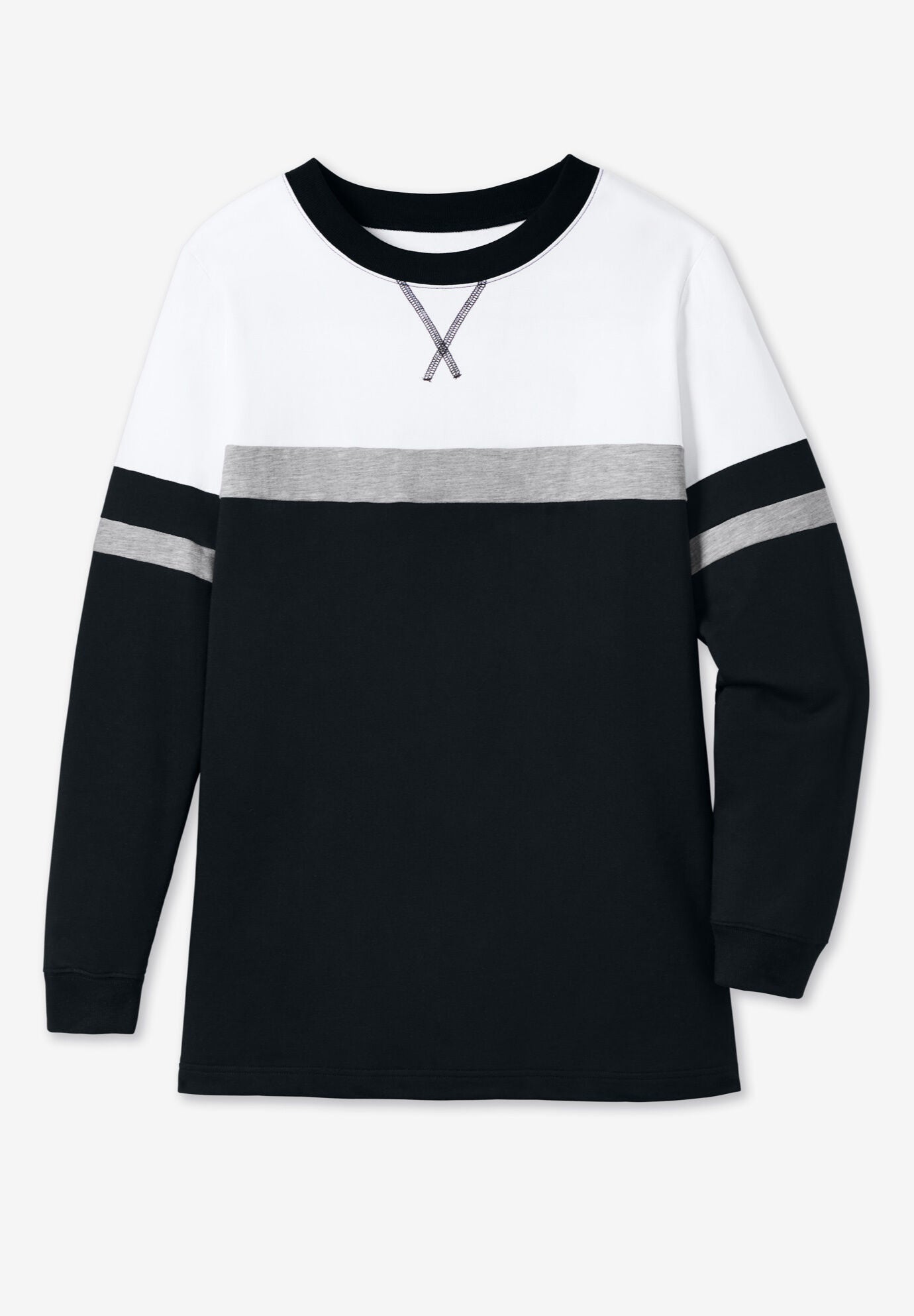 Color Block Long Sleeve Sweatshirt, , alternate image number 3