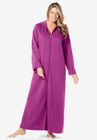 Long Hooded Fleece Sweatshirt Robe, RICH MAGENTA, hi-res image number null