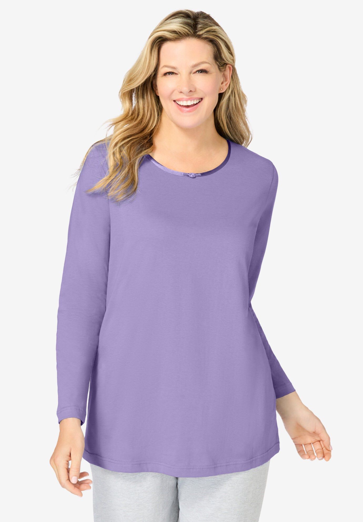 Satin Trim Sleep Tee