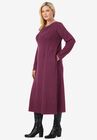 Thermal Knit Lace Bib Dress, , alternate image number null