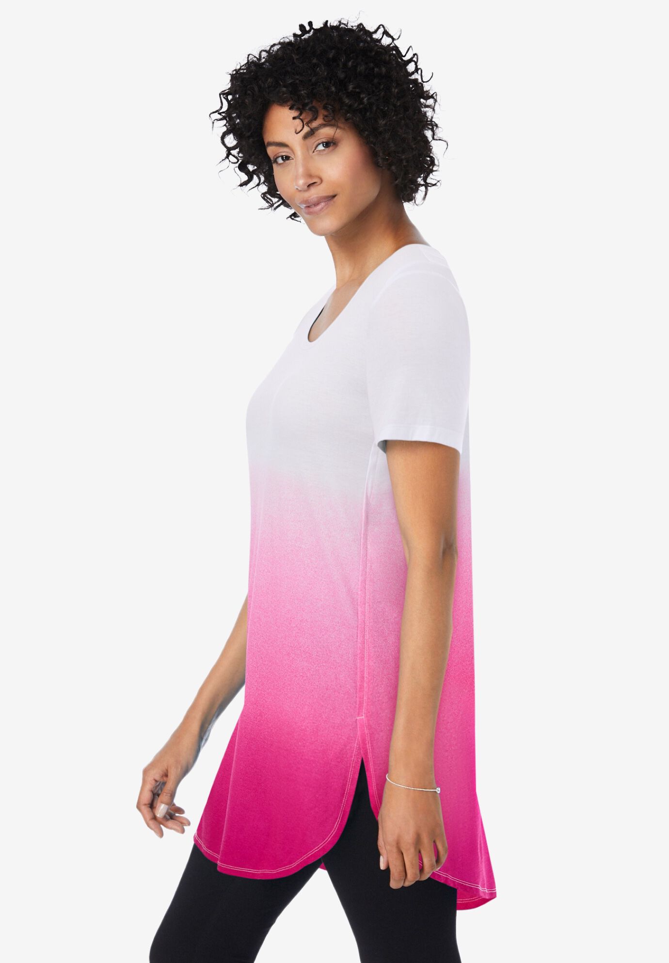 Easy Maxi Tunic, RASPBERRY OMBRE, alternate image number 2