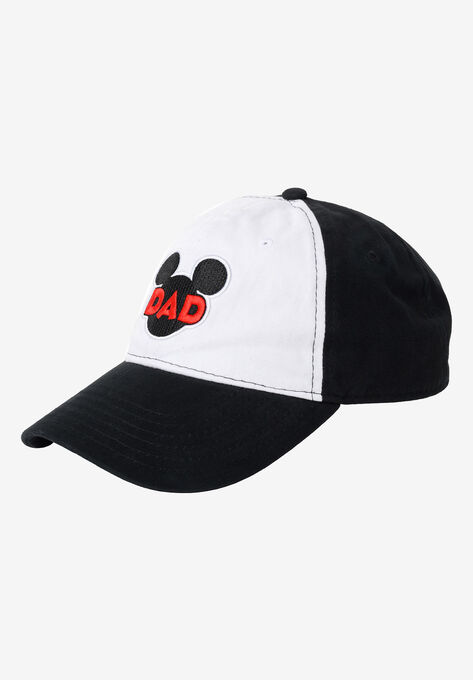 Mickey Mouse Dad Baseball Hat Black & White, , on-hover image number null