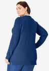 Cable Knit Pullover Crewneck Sweater, , on-hover image number null