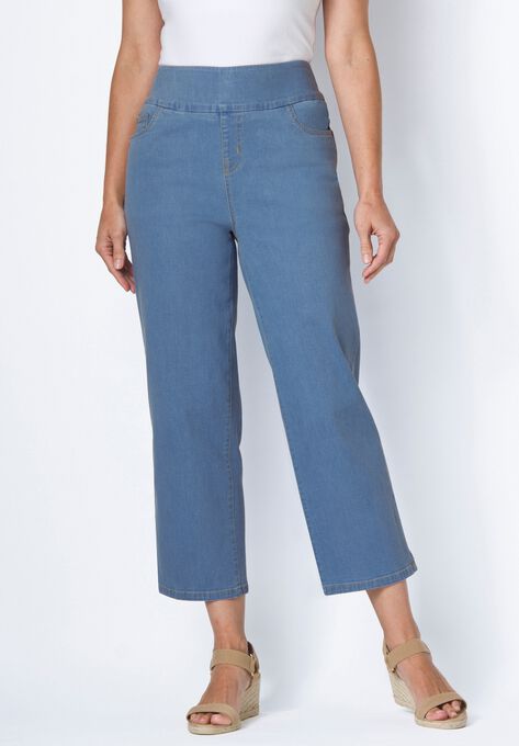 Pull-On Denim Capri, , alternate image number null