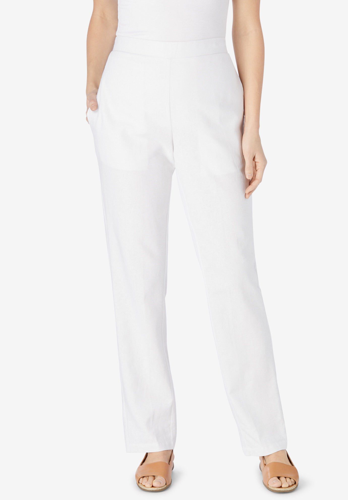 Straight Leg Linen Pant