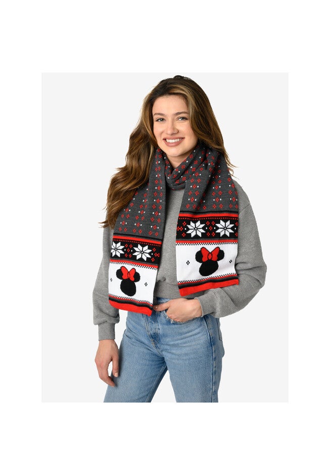Minnie Mouse 70 inches Knit Scarf Disney Women'S Red Winter Set, , alternate image number 2