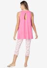 Scoopneck Tank & Capri Legging PJ Set , , on-hover image number null