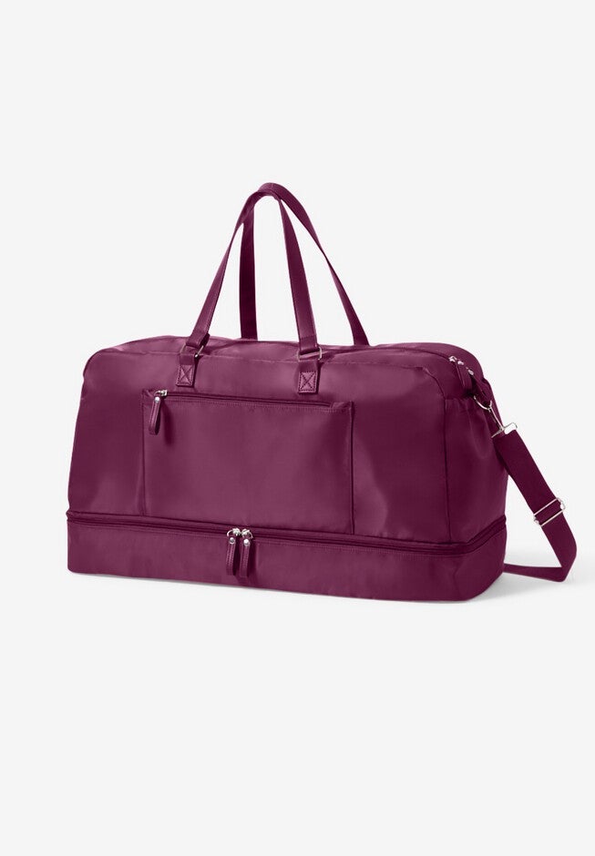 Large Weekender with Zip Off Bottom, DEEP CLARET, alternate image number null