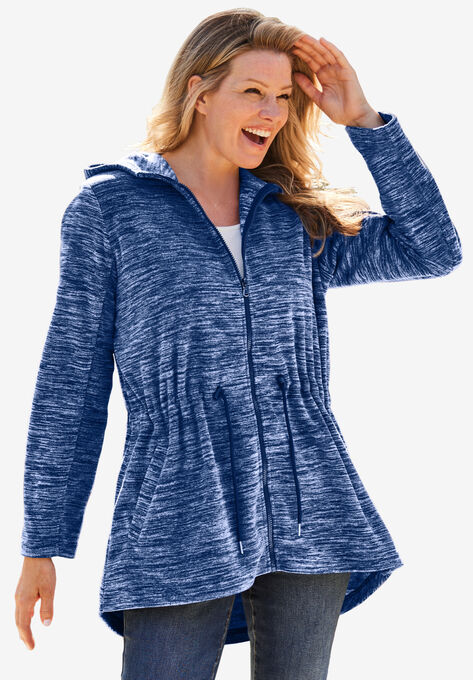 Microfleece Anorak, EVENING BLUE MARLED, hi-res image number null
