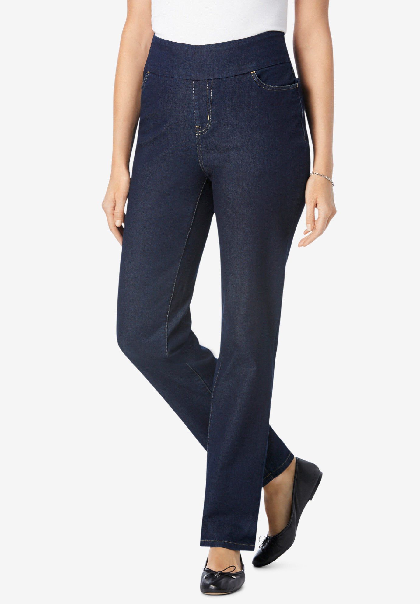 Pull-On Straight Leg Denim | OneStopPlus