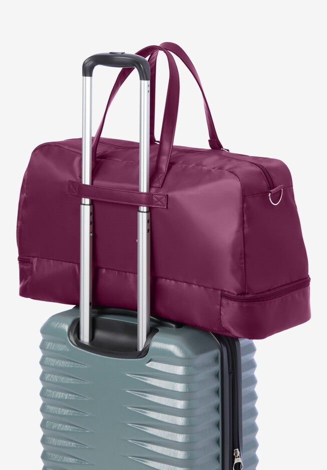 Large Weekender with Zip Off Bottom, DEEP CLARET, on-hover image number null