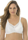 18 Hour Breathable Comfort Lace Wireless Bra 4088, WHITE, hi-res image number 0