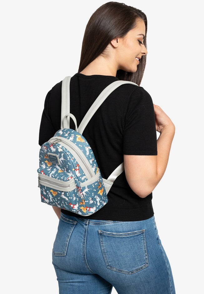 Loungefly x Disney Dogs Mini Backpack Handbag All-Over Print 101 Dalmatians, , alternate image number 5